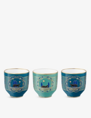 Cartier Panthère De  Porcelain Cups Set Of Three In Multiple