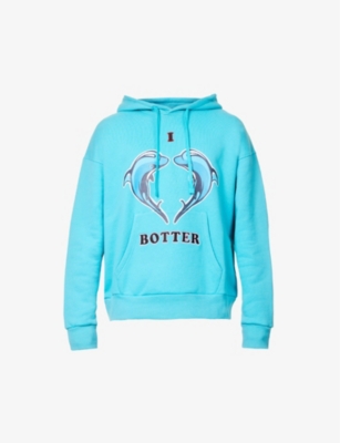 Dolphin graphic-print organic-cotton hoody