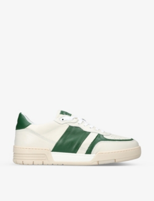 Collegium Mens Green Comb Pillar Destroyer Ii Devastator Leather And Suede Low-top Trainers