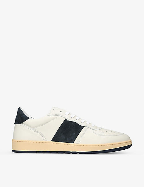 COLLEGIUM: Pillar Destroyer leather and suede low-top trainers