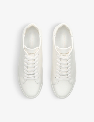 Kurt Geiger London Mens White Lennon Logo-embossed Leather Low-top Trainers In White
