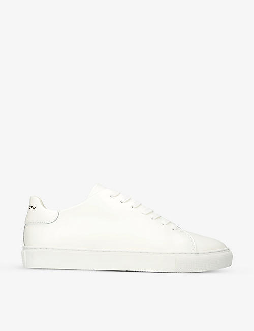 KURT GEIGER LONDON: Lennon logo-embossed leather low-top trainers
