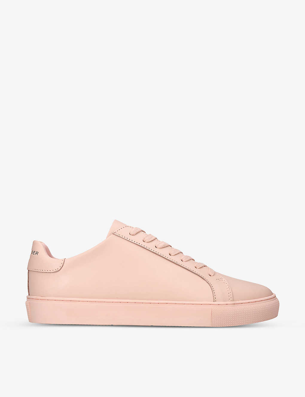 Shop Kurt Geiger Lennon Logo-embossed Leather Low-top Trainers In Pink