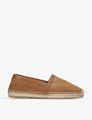 KURT GEIGER LONDON: Isaac rope-effect slip-on leather espadrilles