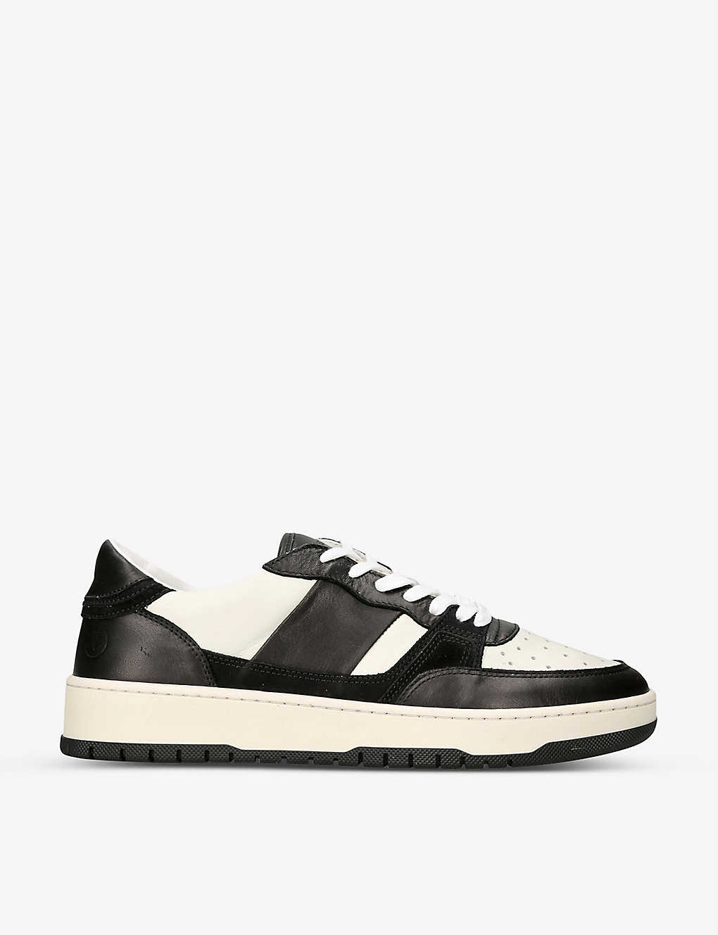 Collegium Alpha Leather And Suede Low-top Trainers In Black