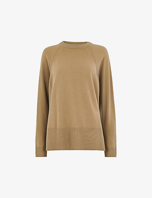 WHISTLES: Round-neck relaxed-fit cashmere jumper