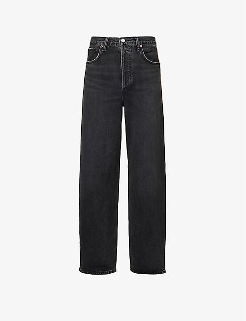 AGOLDE: Baggy relaxed-fit low-rise organic denim jeans