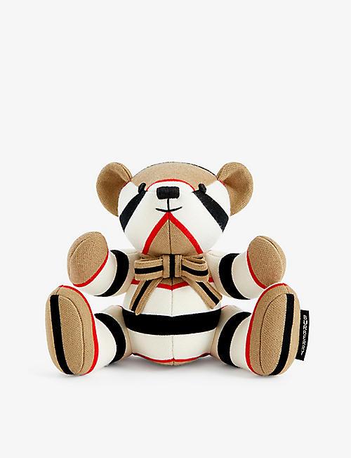 BURBERRY: Icon check-print wool soft toy 20cm