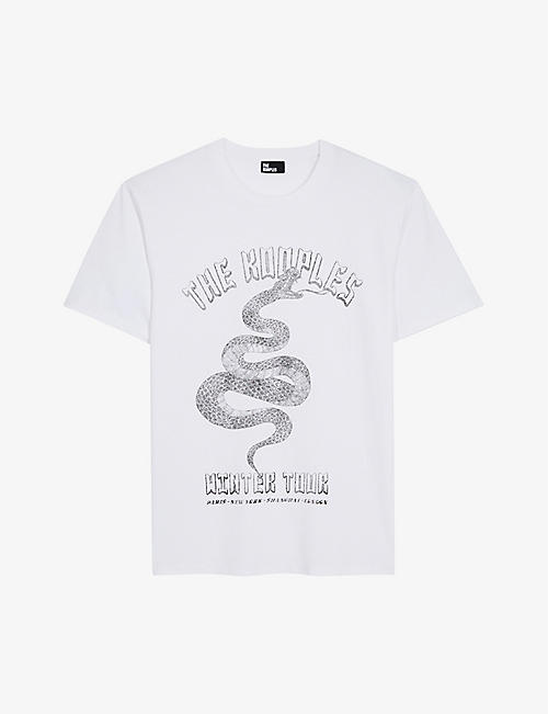 THE KOOPLES: Graphic-print crew-neck cotton T-shirt