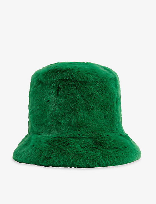 JAKKE: Hattie faux-fur recycled-polyester bucket hat