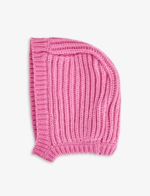 Jakke Bonny Recycled Polyester-blend Knitted Balaclava In Bubblegum Pink