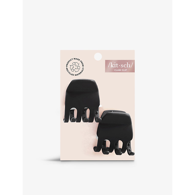 Shop Kitsch Black Medium Recycled-plastic Claw Clips Set Of Two