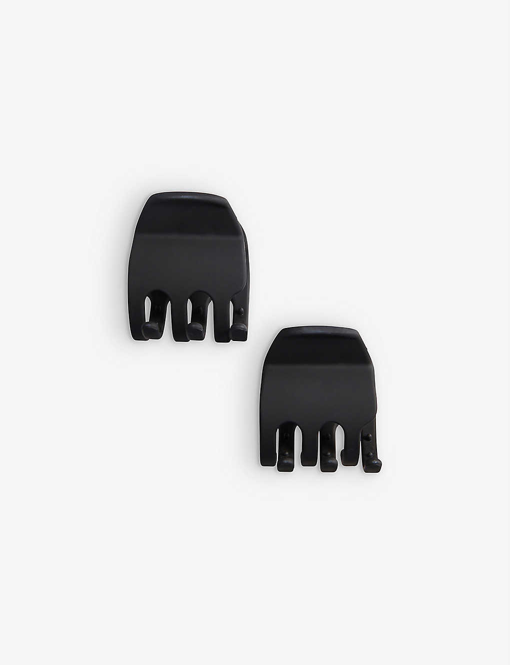 Kitsch Black Medium Recycled-plastic Claw Clips Set Of Two