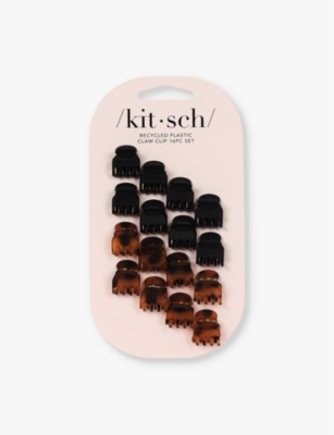 Kitsch Mini Recycled-plastic Claw Clips Set Of 16
