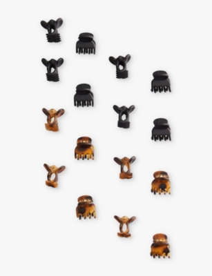 Kitsch Mini Recycled-plastic Claw Clips Set Of 16