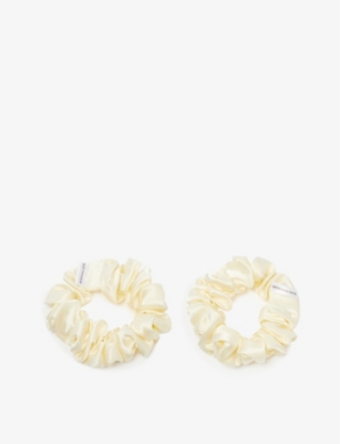 The Hair Cloud medium silk scrunchies set of two