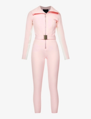 Cordova Belted Two-tone Ski Suit In Pink