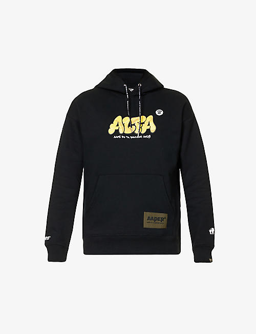 AAPE: Alfa graphic-print cotton-blend hoody
