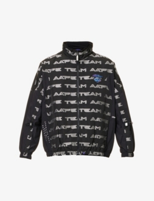 AAPE - All-over brand-pattern boxy-fit shell jacket | Selfridges.com