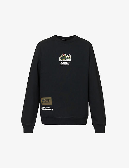 AAPE: Aaper logo-print cotton-blend sweatshirt