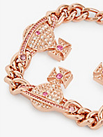 VIVIENNE WESTWOOD JEWELLERY: Kika large brass and crystal bracelet