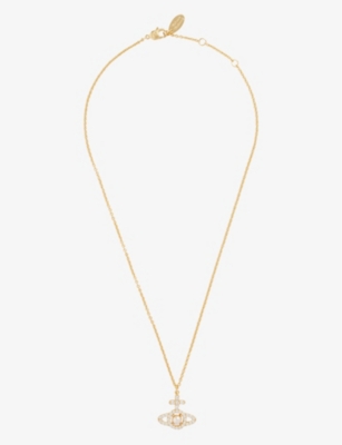 Vivienne Westwood Jewellery Olympia Brass And Cubic Zirconia Necklace ...