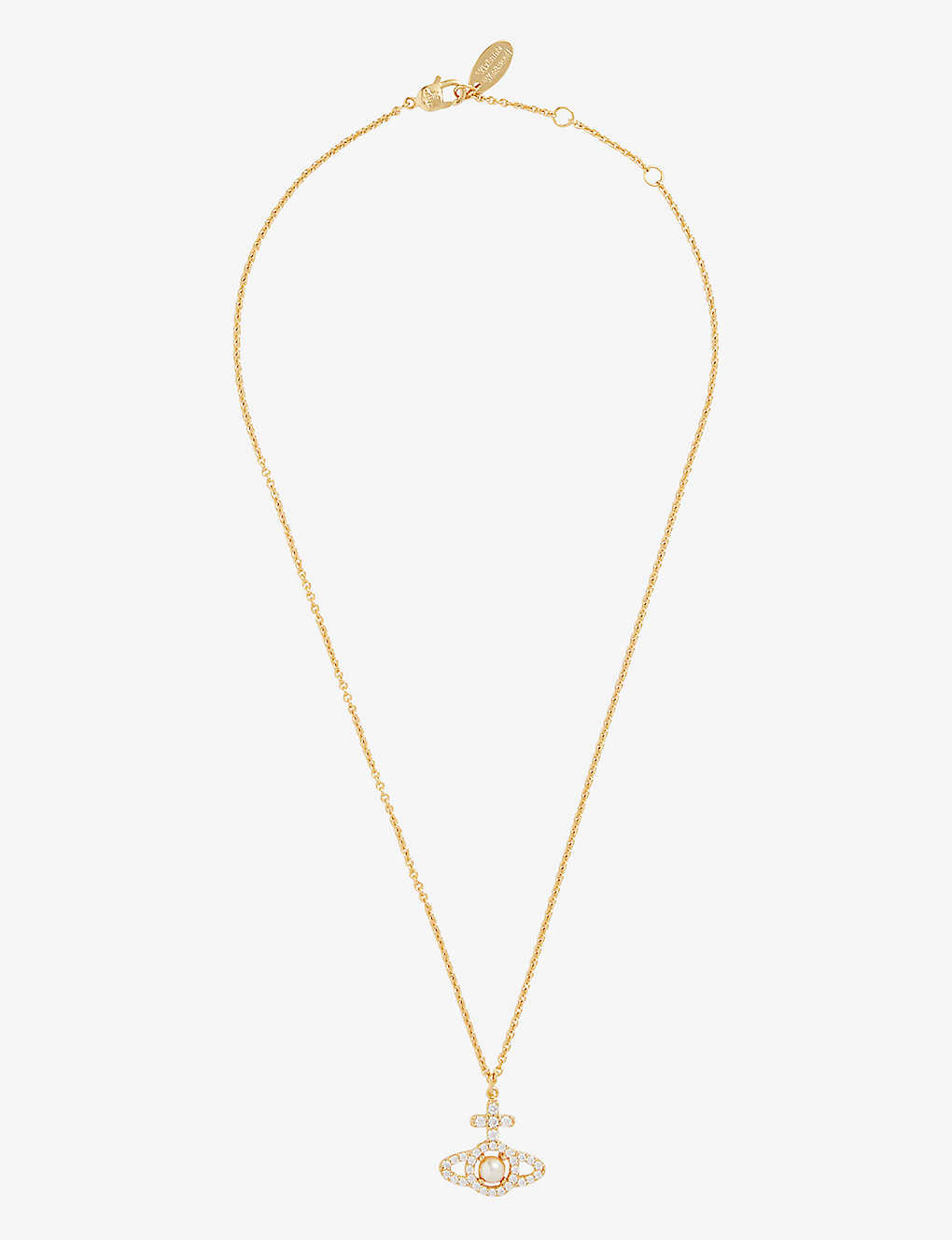 Vivienne Westwood Jewellery Olympia Brass And Cubic Zirconia Necklace ...