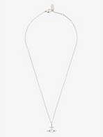 VIVIENNE WESTWOOD JEWELLERY: Colette silver-plated brass and cubic zirconia pendant necklace