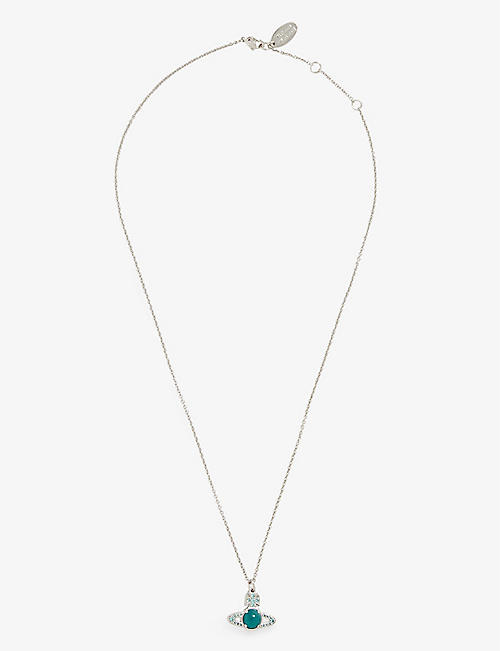VIVIENNE WESTWOOD JEWELLERY: Petulla orb-shaped brass pendant necklace
