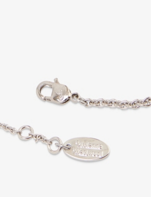 VIVIENNE WESTWOOD JEWELLERY Kika silver-toned brass and crystal bracelet