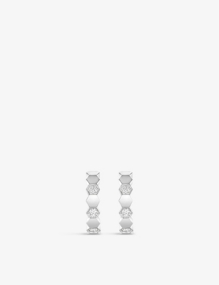 CHAUMET: Bee My Love 18ct white-gold and 0.41ct brilliant-cut diamond hoop earrings