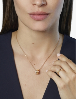 CHAUMET: Bee de Chaumet 18ct rose-gold and 0.6ct brilliant-cut diamond pendant necklace