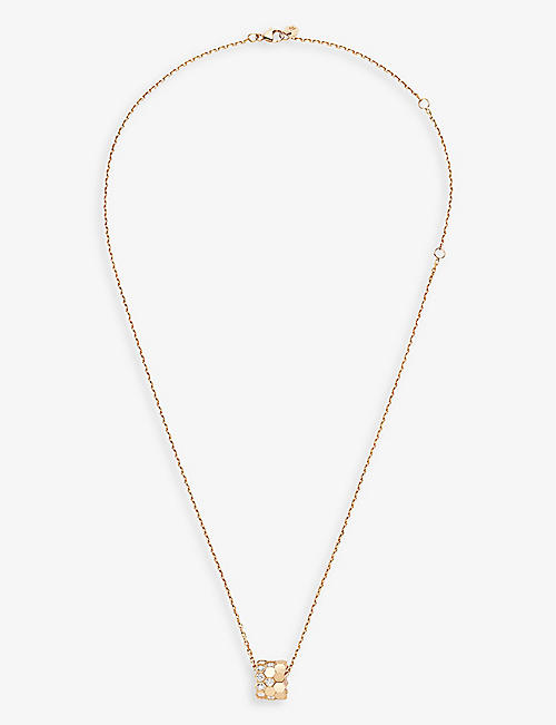 CHAUMET: Bee My Love 18ct rose-gold and 0.6ct brilliant-cut diamond pendant necklace