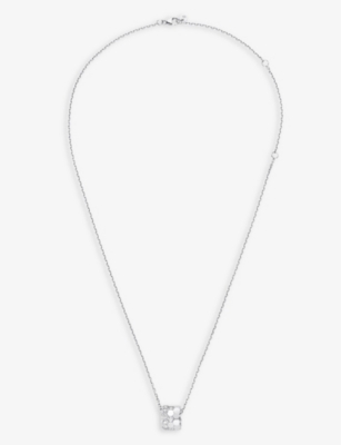 CHAUMET: Bee de Chaumet 18ct white-gold and 0.6ct brilliant-cut diamond pendant necklace