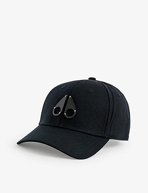 MOOSE KNUCKLES: Icon logo-plaque cotton baseball cap