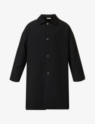 FEAR OF GOD ETERNAL SPREAD-COLLAR RELAXED-FIT WOOL AND COTTON-BLEND COAT,61407979