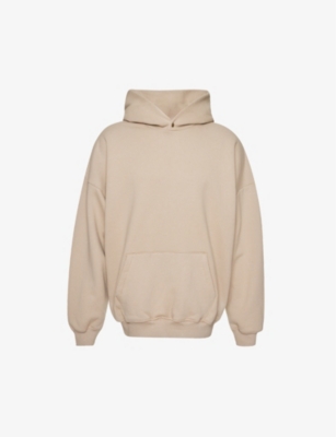 FEAR OF GOD FEAR OF GOD MEN'S DUSTY BEIGE ETERNAL BRAND-PATCH RELAXED-FIT COTTON-JERSEY HOODY,61408198