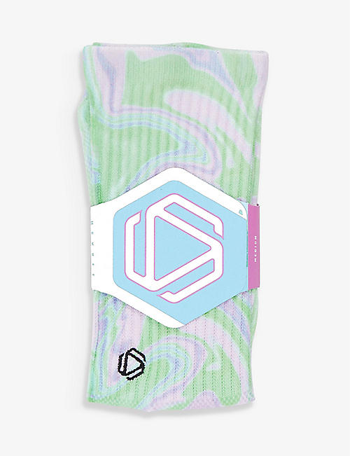 HEXXEE: Graphic-print stretch-woven socks