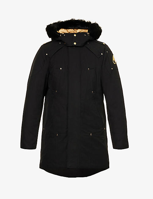 MOOSE KNUCKLES: Stag Lake Gold Padded cotton-blend-down parka