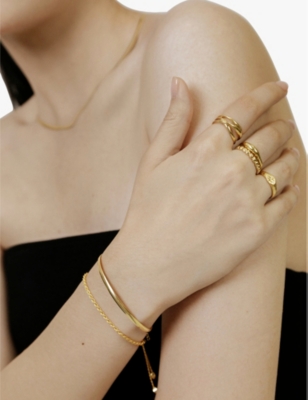 Monica Vinader Gold Snake Chain Bracelet In Gold