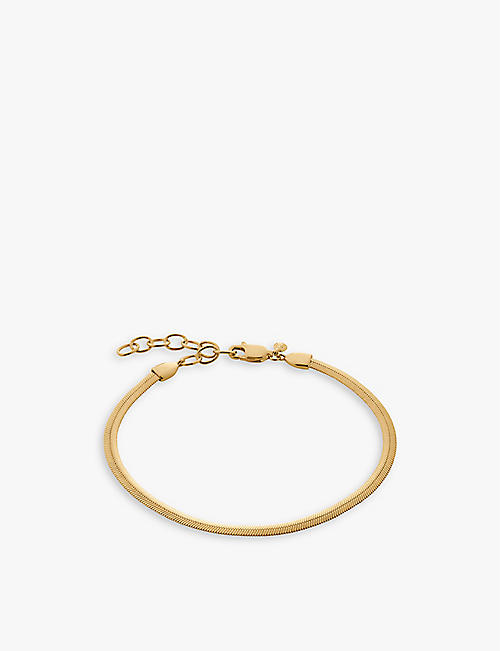 MONICA VINADER: Mini Nugget 18ct yellow gold-plated vermeil sterling-silver bracelet