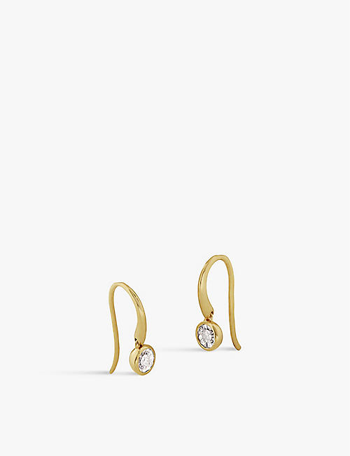 MONICA VINADER: 14ct yellow gold diamond earrings