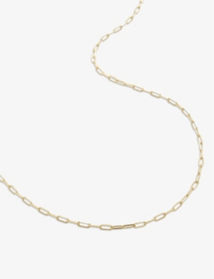 MONICA VINADER: Paperclip 14ct yellow-gold necklace
