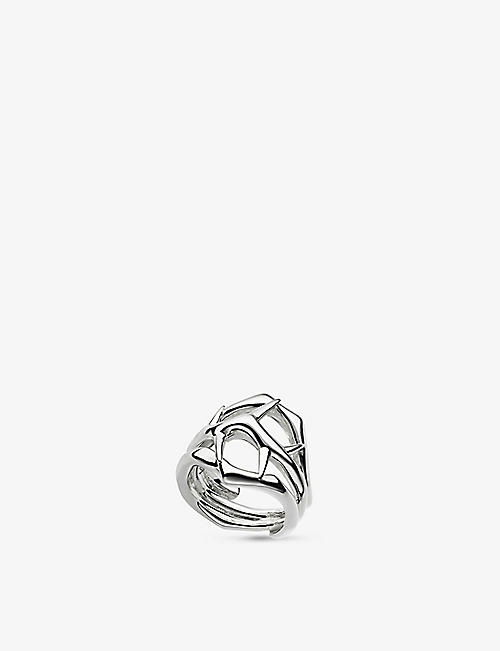 SHAUN LEANE: Blackthorn double branch sterling-silver ring