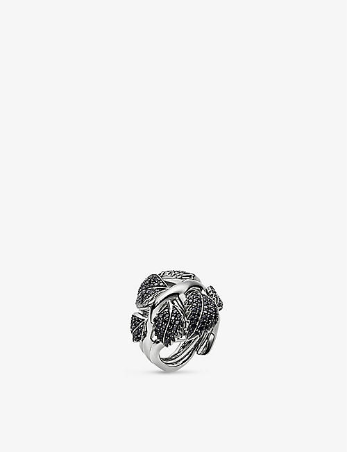 SHAUN LEANE: Blackthorn sterling-silver and black spinel ring