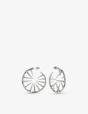 SHAUN LEANE: Rose Thorn sterling-silver hoop earrings