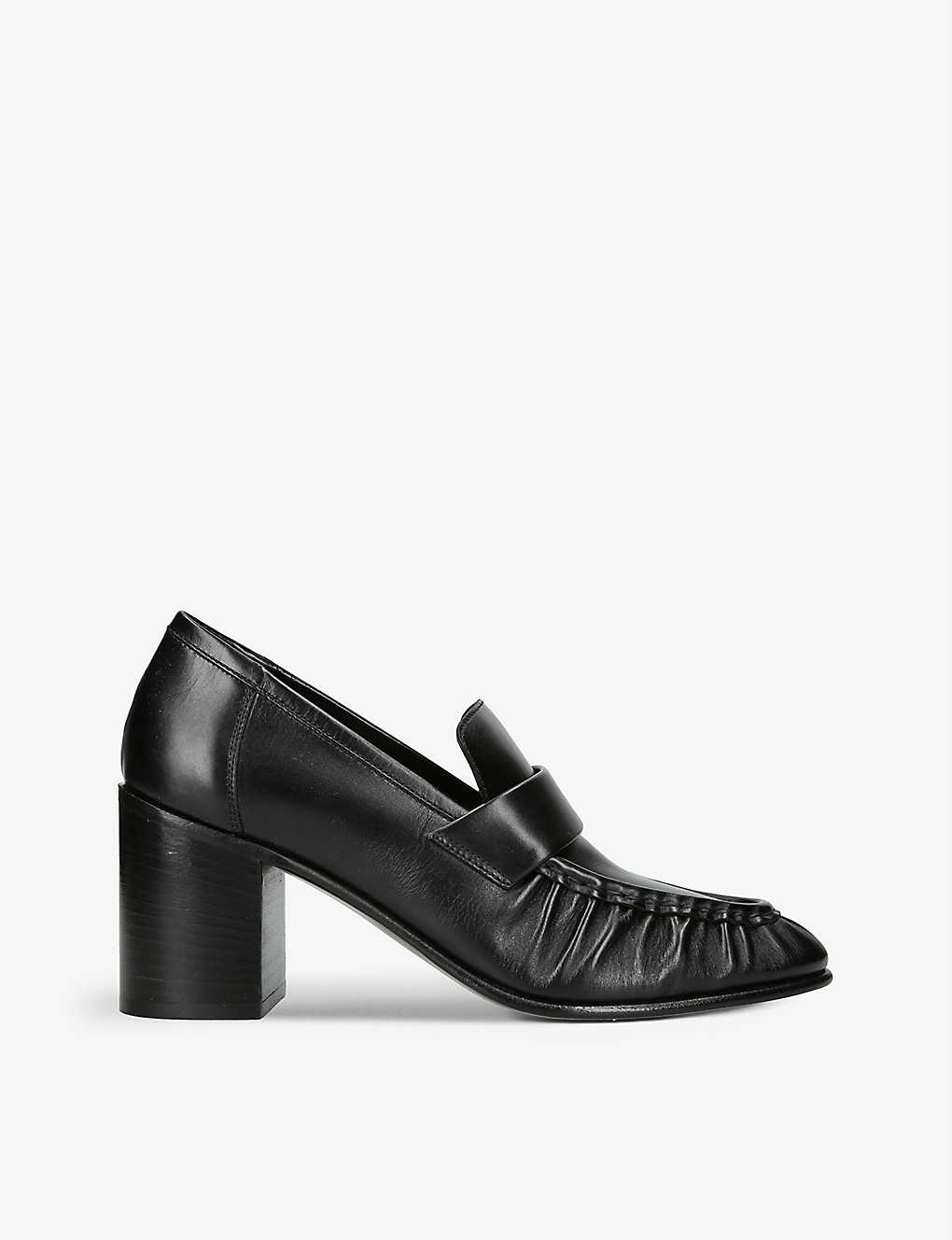 THE ROW THE ROW WOMEN'S BLACK LOAFER LEATHER HEELED COURTS,61416575