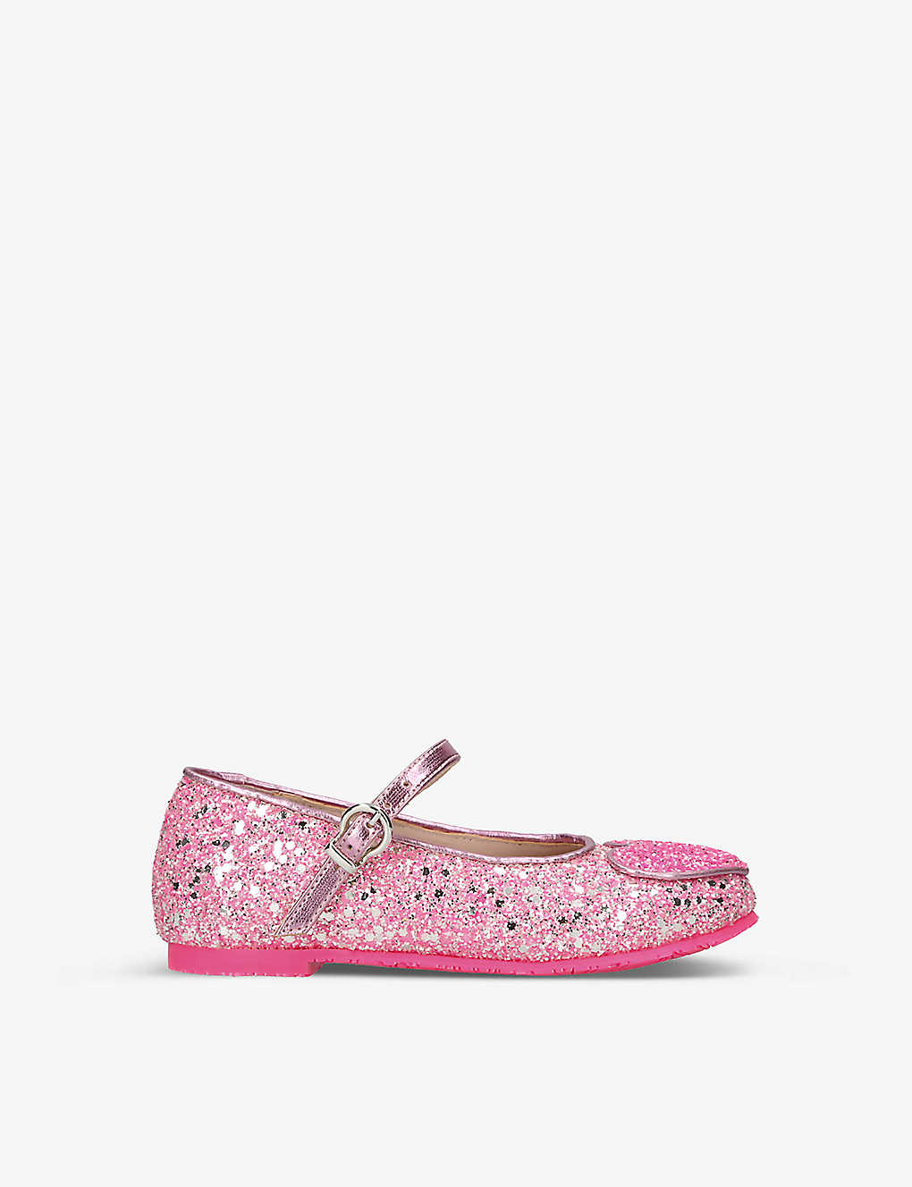 Sophia Webster Girls Pink Kids Amore Glitter-embellished Woven Ballet Flats 6 Months-5 Years