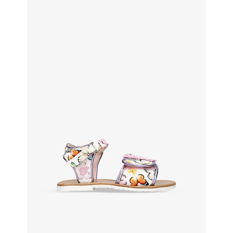 Sophia Webster Kids'  Butterfly-print Woven Sandals 2-9 Years In Mult/other