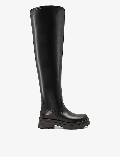 DUNE: Taurus leather knee-high boots